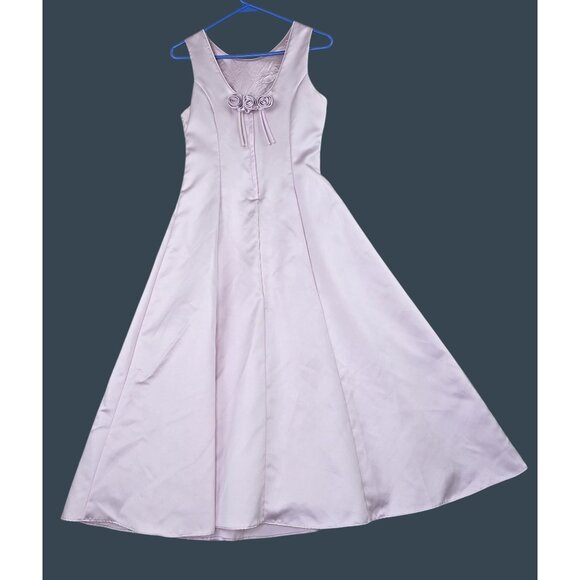 Jessica McClintock Girls Millennium 2000 Pink Satin Dress Size 16 - Picture 1 of 7